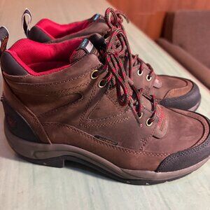 MINT Womens Ariat Terrain H20 Waterproof Brown Leather Boots Size 7 B